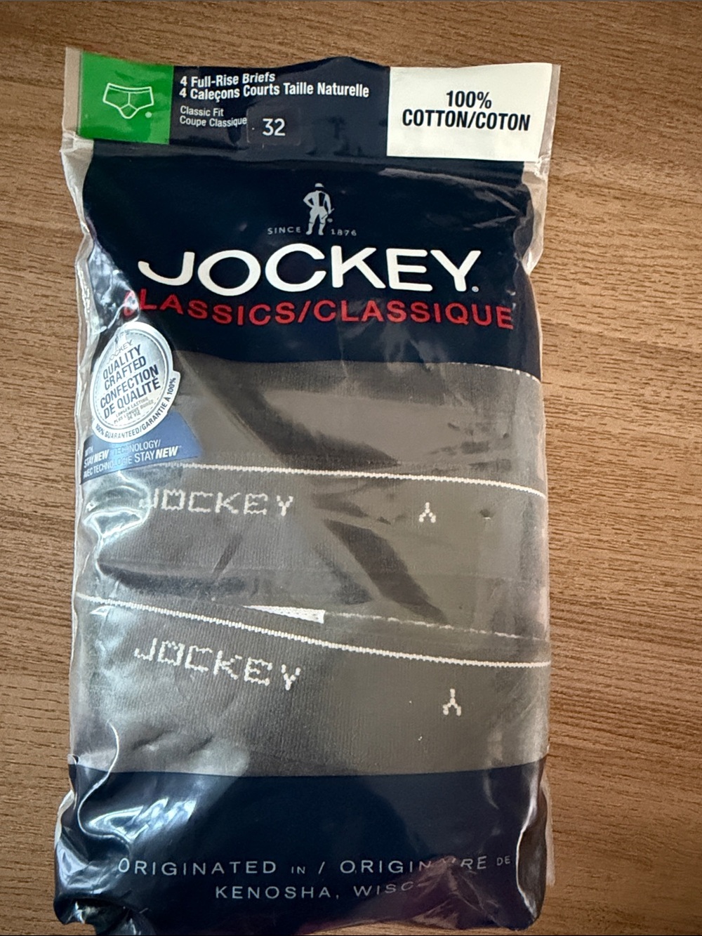 Jockey Classics Men's Boxer Briefs — Black size 32